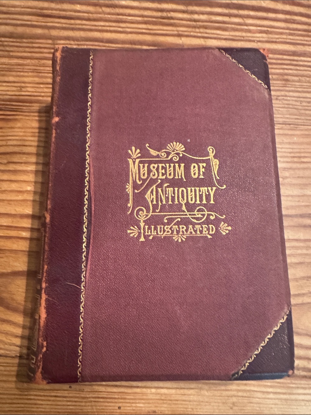 Museum of Antiquity Illustrated Hardcover Book - Brown, published in 1883.